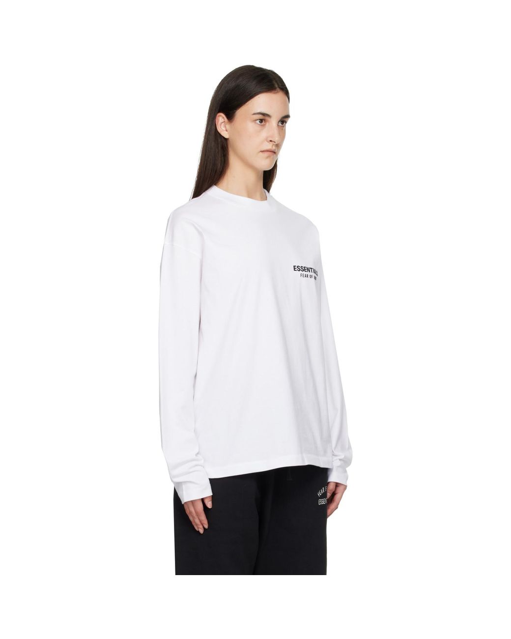 Fear Of God White Classic Fit Long Sleeve T-Shirt