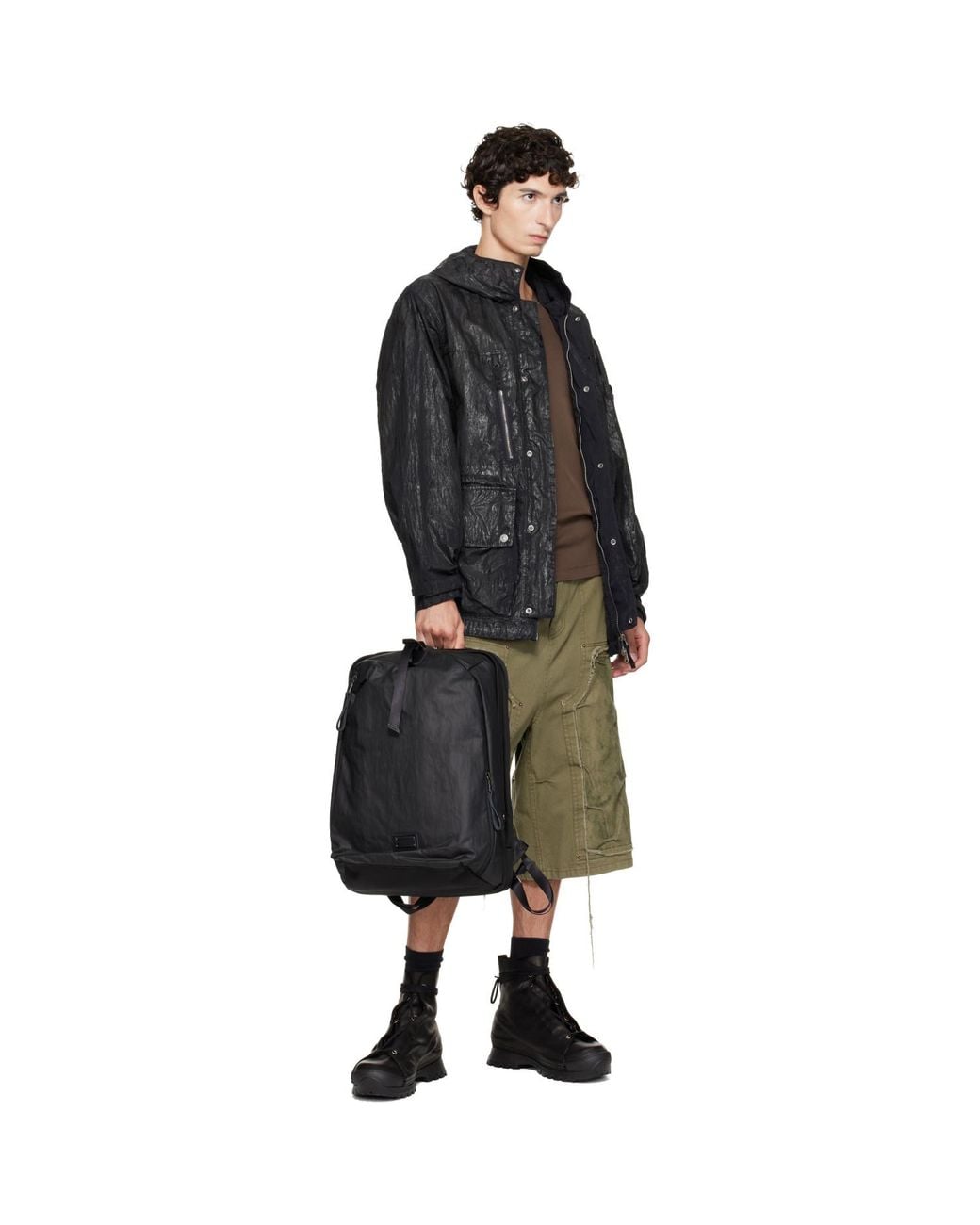 Master Piece Black Bump L Backpack for men
