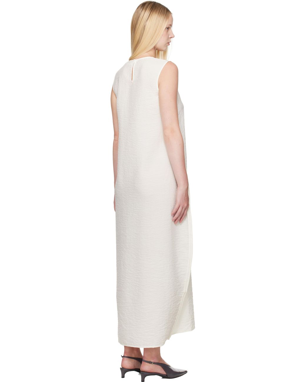 rohe hammered silk shaped dress Rohe Off- Hammered Silk Shaped Maxi Dress in Black