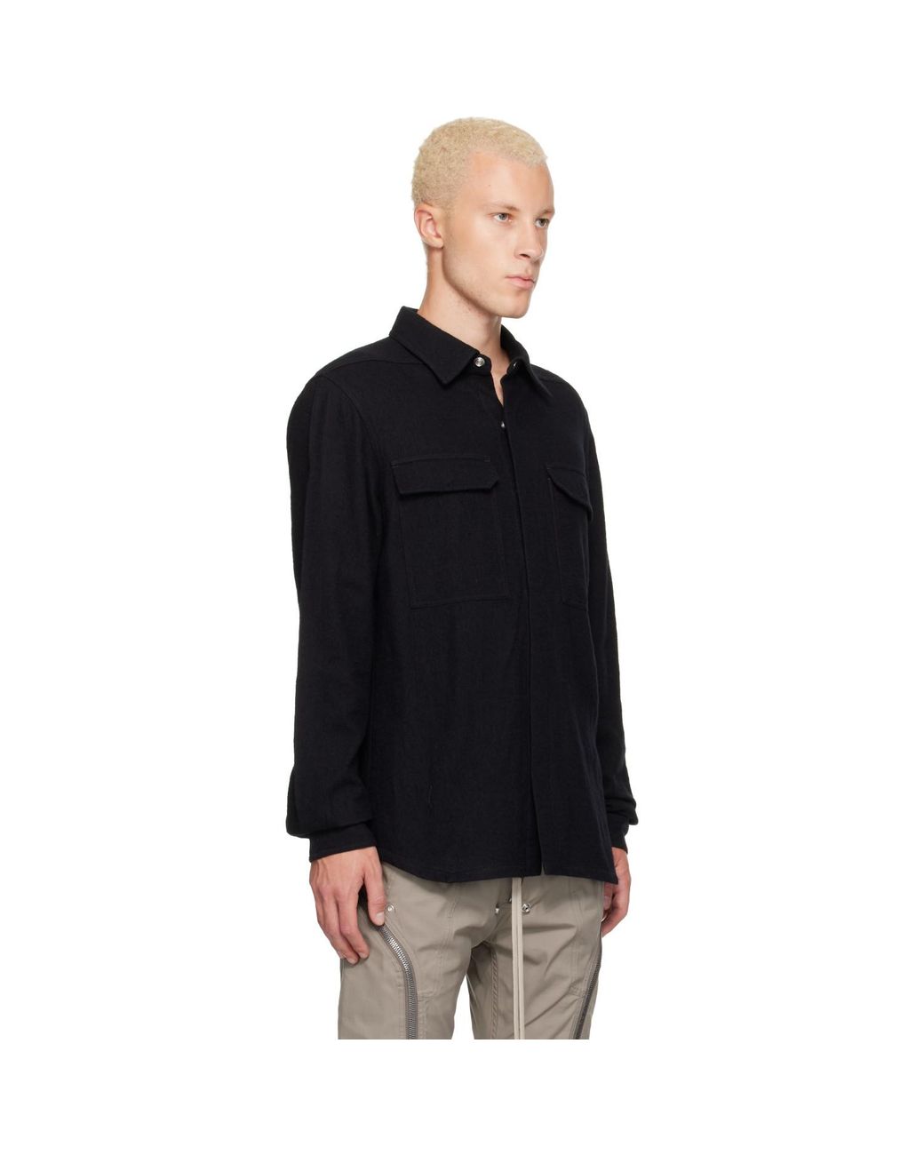 Rick Owens Black Tower Outershirt for men