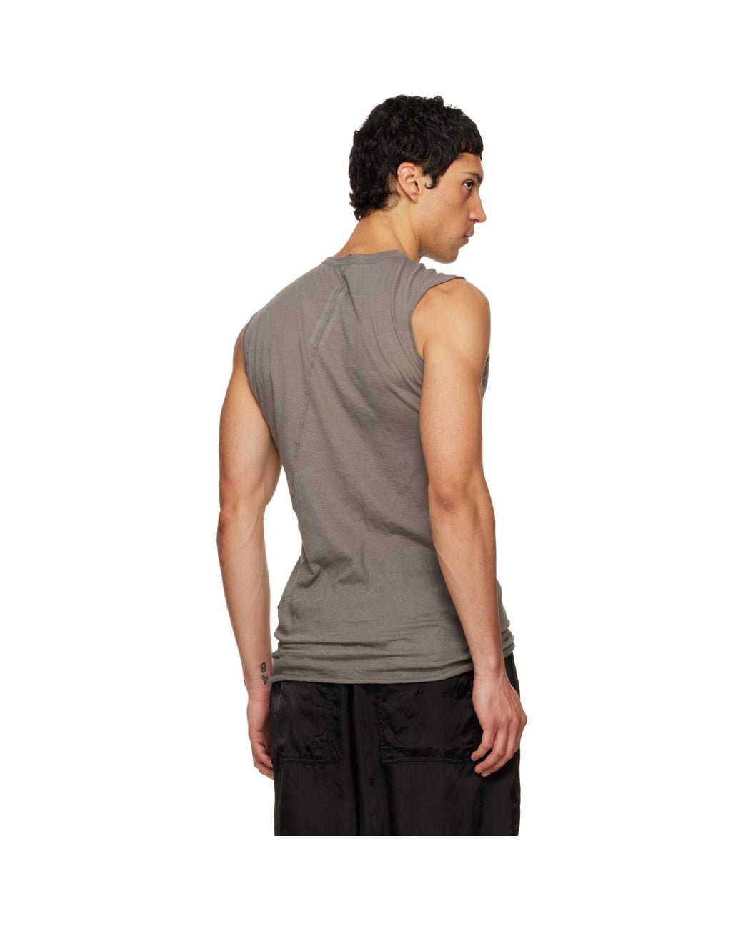 Rick Owens Black Temple Basic Sl Tank Top for men