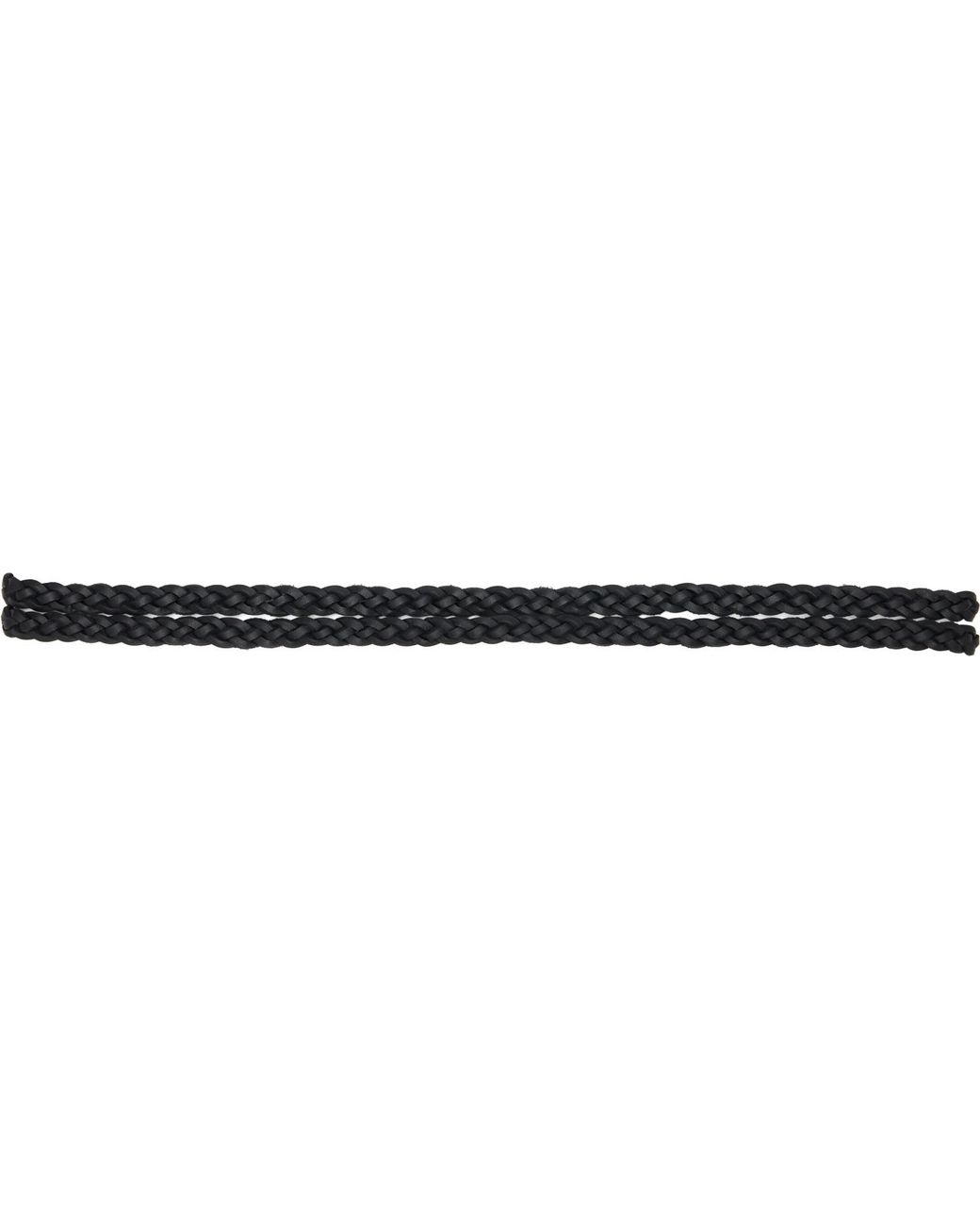 Anine Bing Black Small Double Signature Link Braided Belt