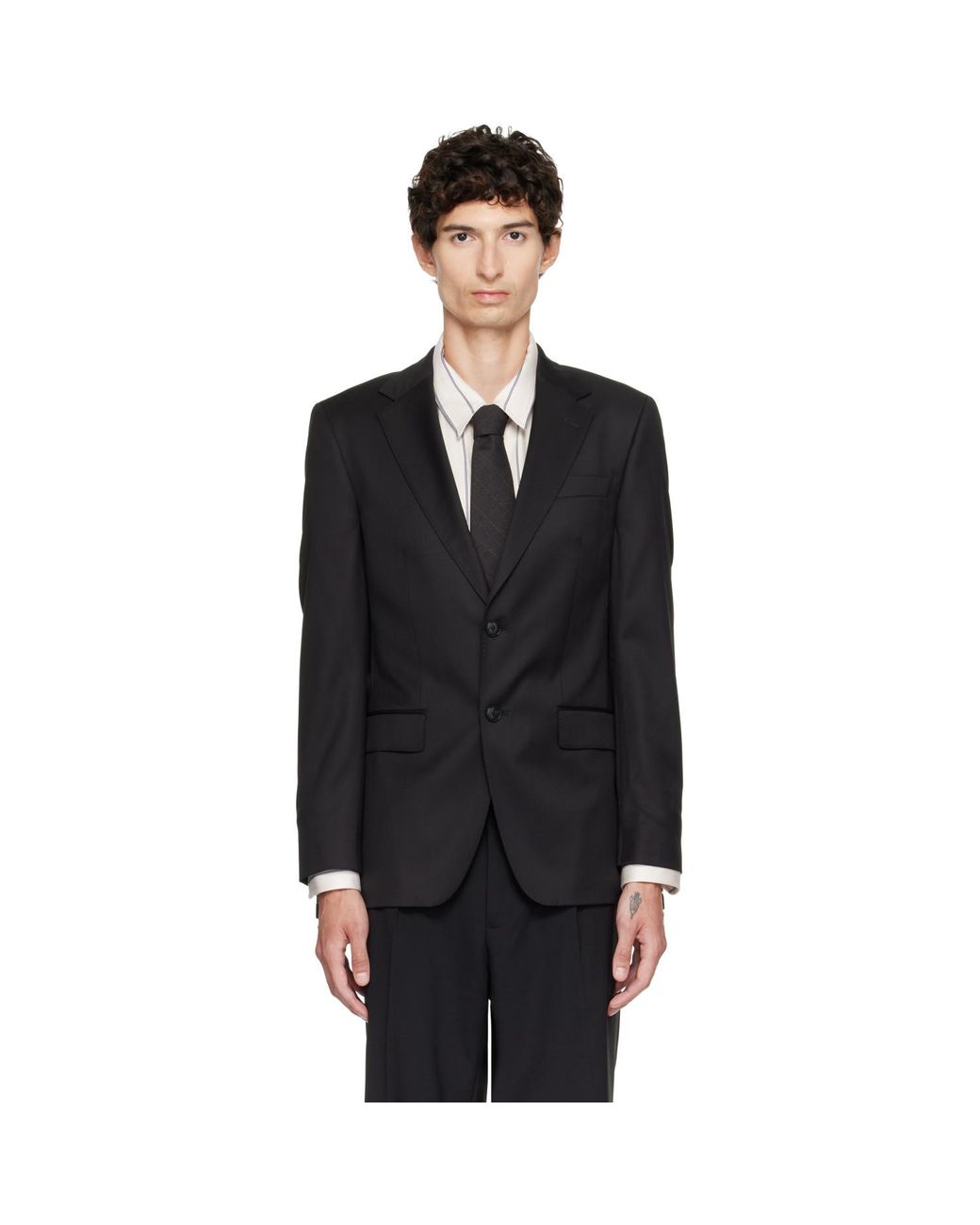 Boss Black Slim-Fit Virgin Wool Serge Blazer for men