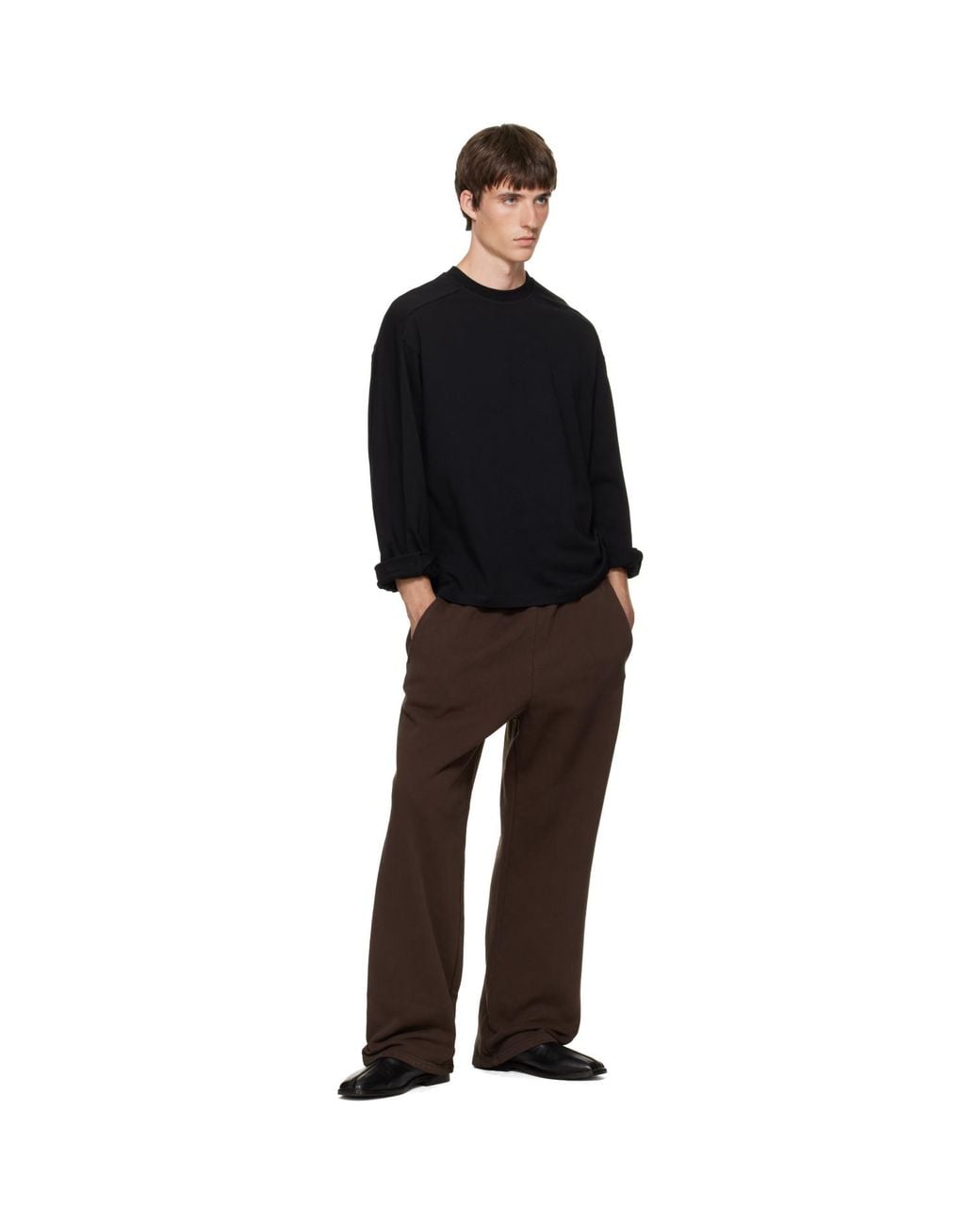 Entire studios Black Heavy Long Sleeve T-Shirt for men