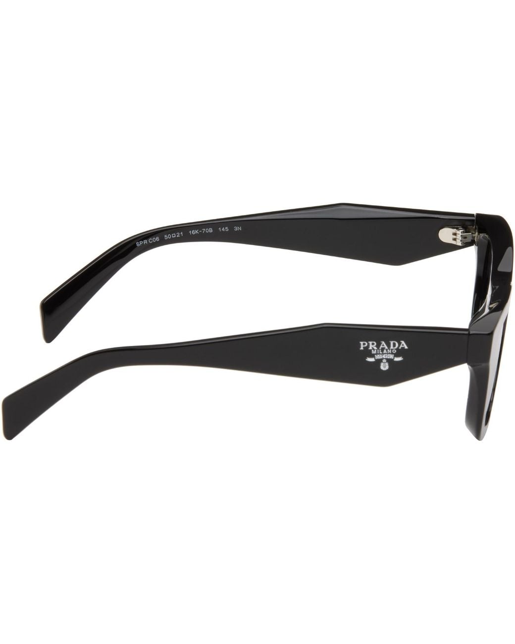 Prada Black Rectangle Sunglasses