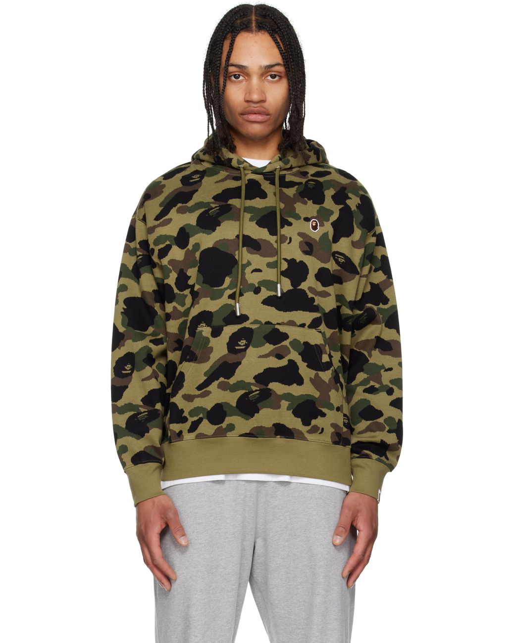 A Bathing Ape 1St Camo Jacquard One Point Pullover Hoodie in