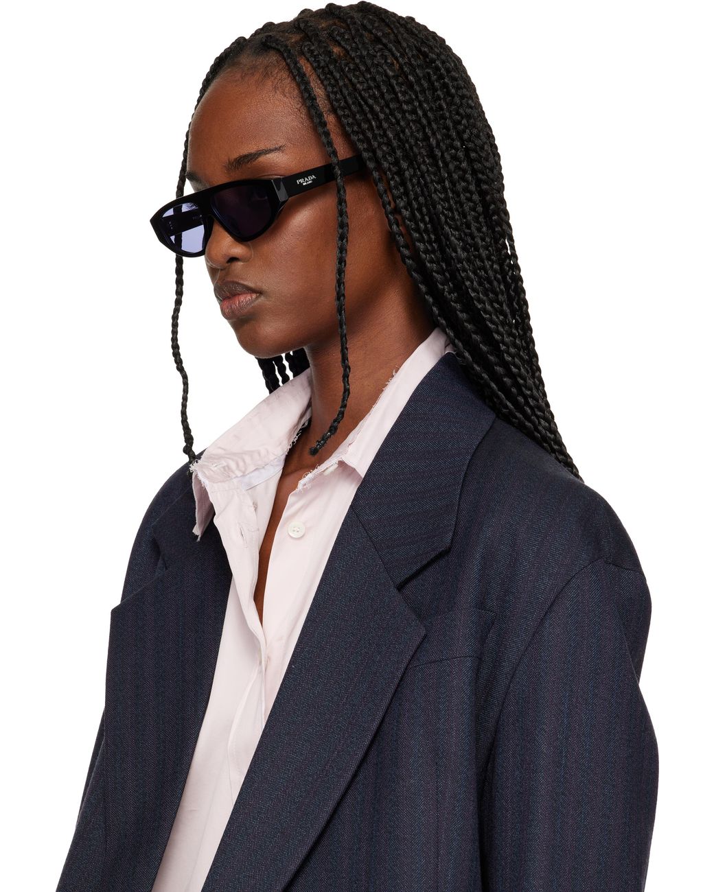 Prada Black Rectangular Sunglasses