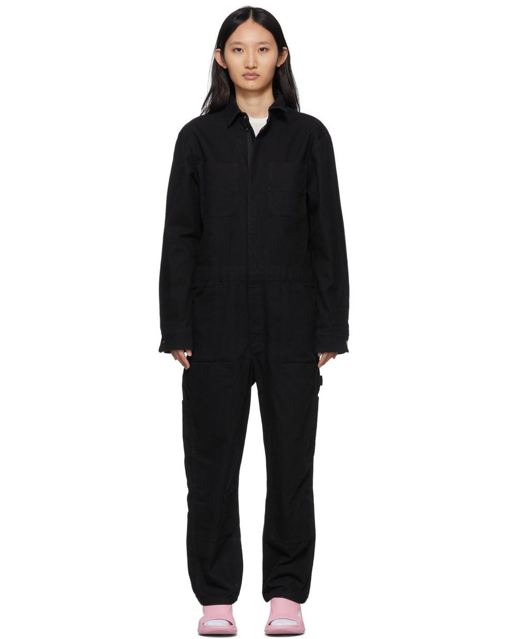 Wardrobe NYC Cotton Carhartt Edition Wip Boiler Jumpsuit in Black | Lyst
