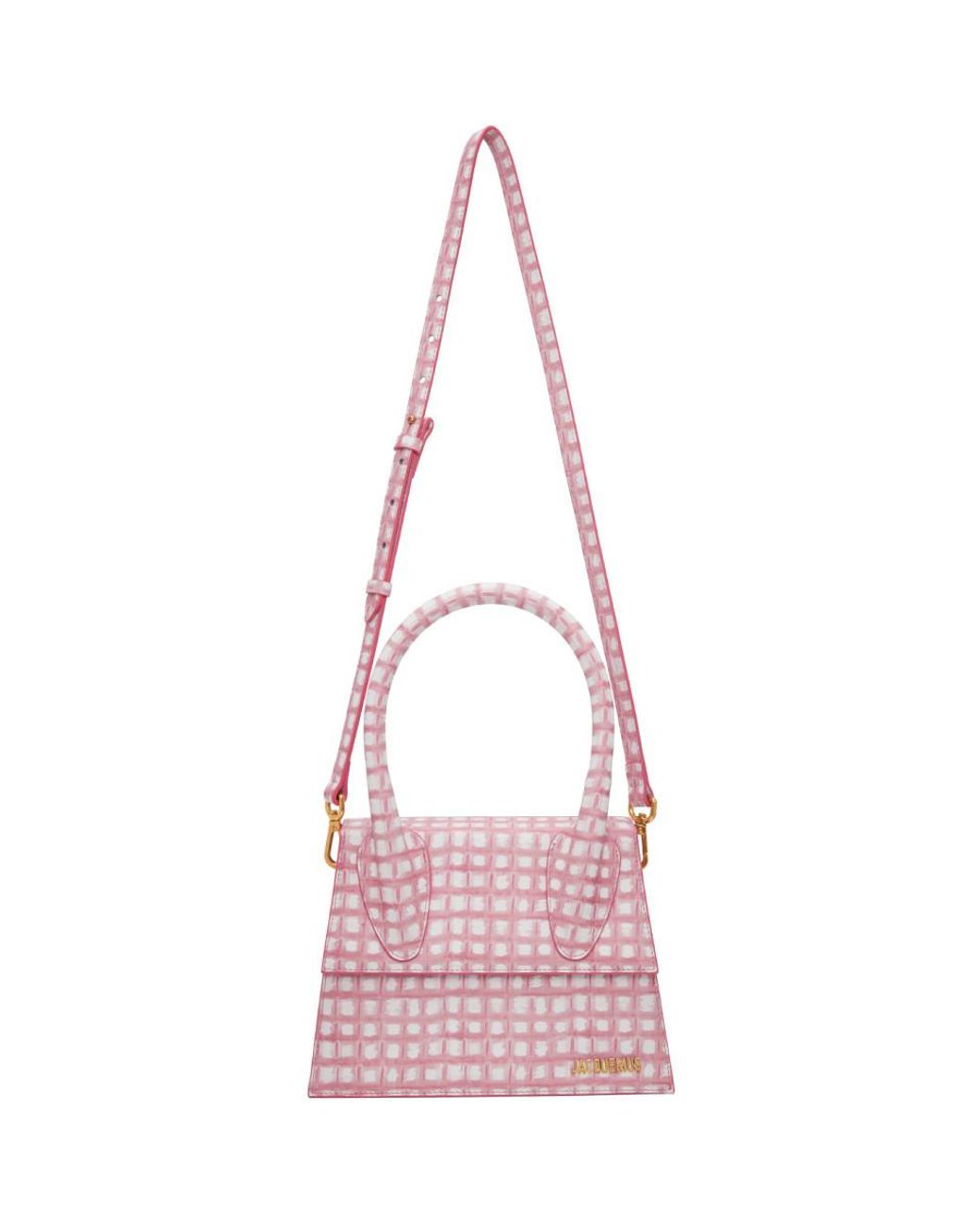 Jacquemus Leather Pink Check Le Grand Chiquito Bag | Lyst