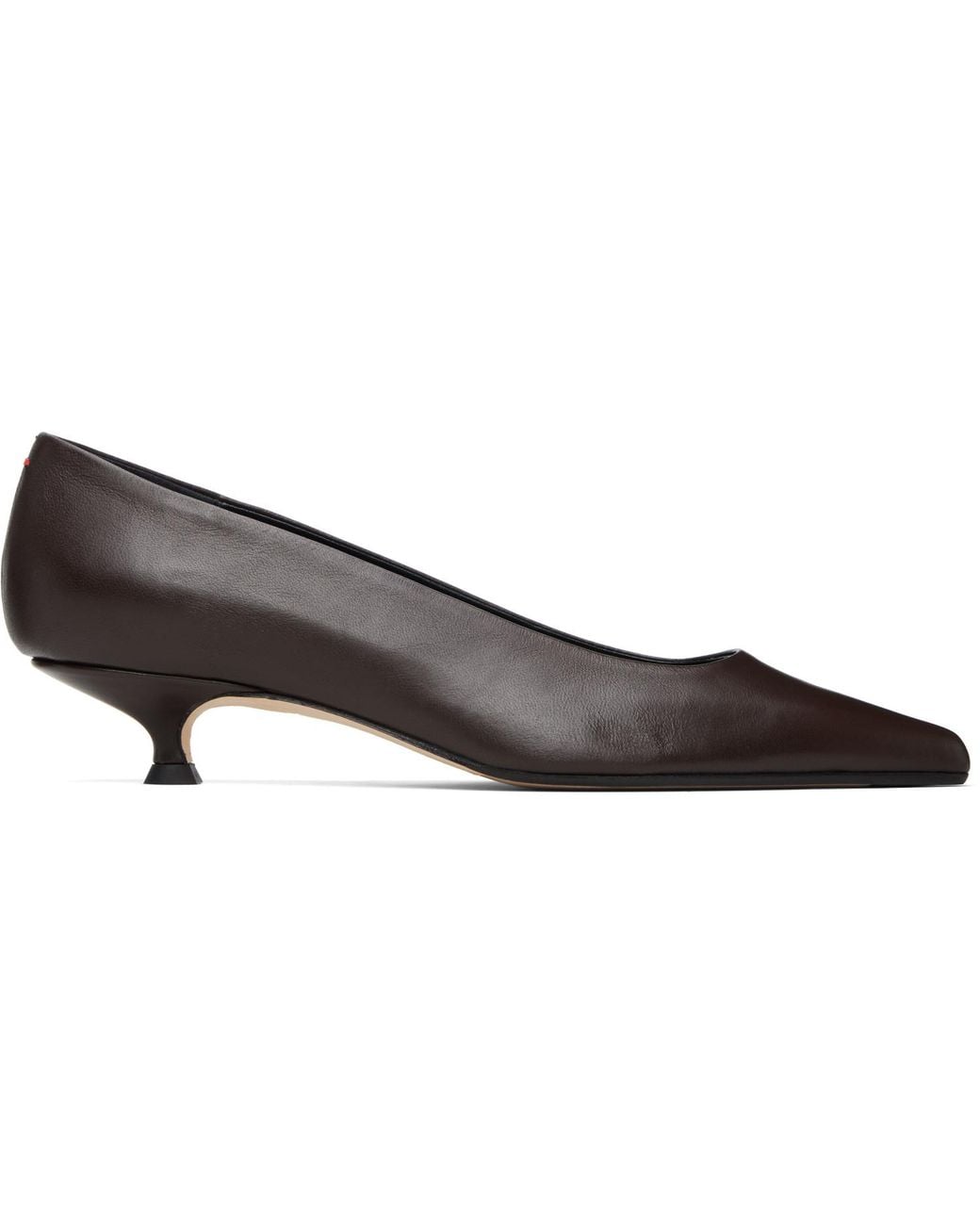Aeyde Gray Cari Pointed-Toe Heels