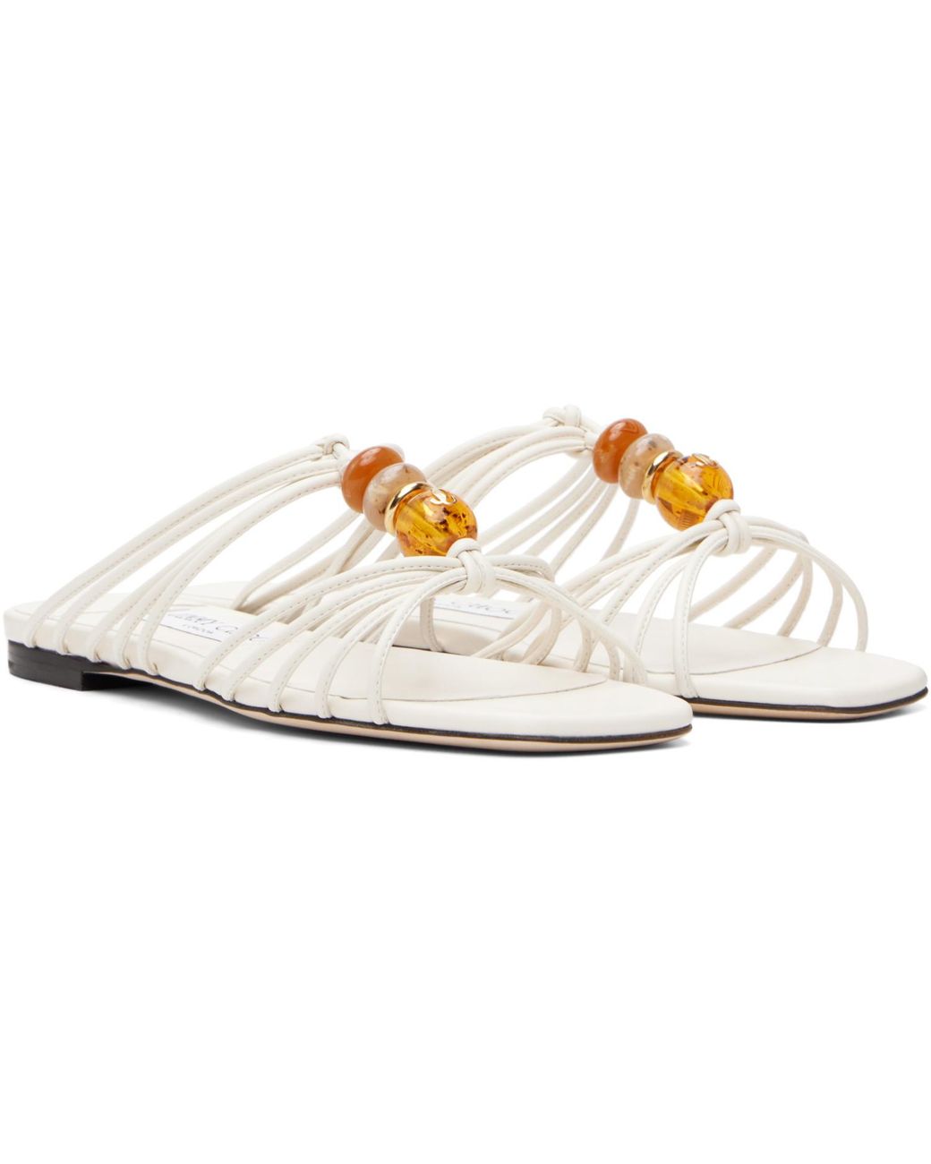 Jimmy Choo Metallic Lova Mule Flat Sandals
