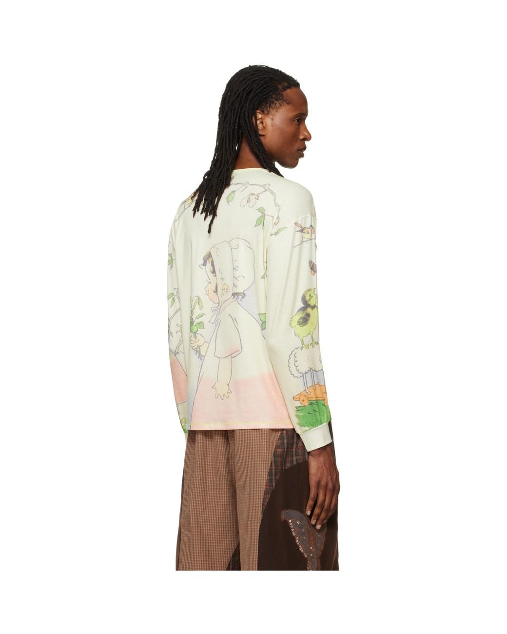 Chopova Lowena Green Woodland Oversized T-Shirt for men