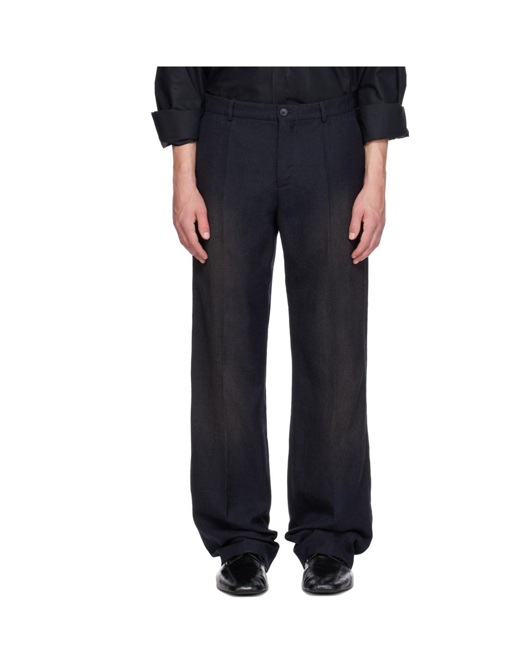 Balenciaga Blue Faded Tailo Trousers for men