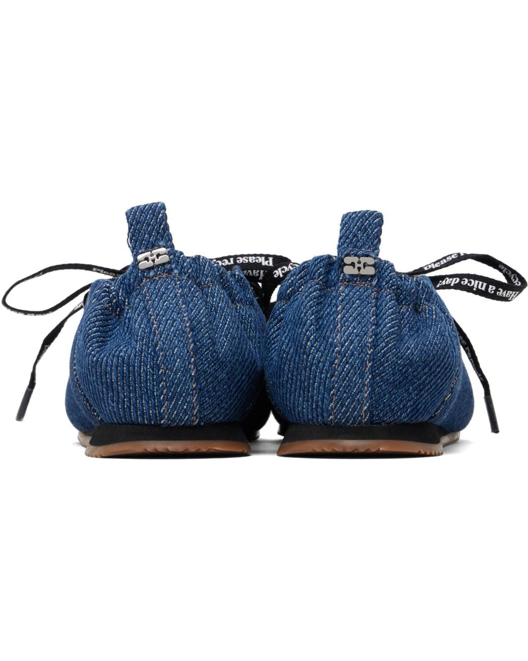 Ganni Blue Sporty Ballerina Flats