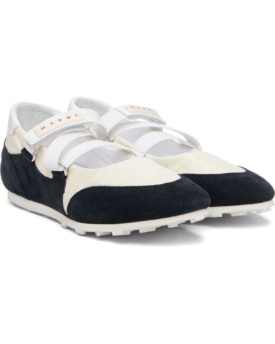 Marni Black Off- & Mary Jane Velcro Sneakers