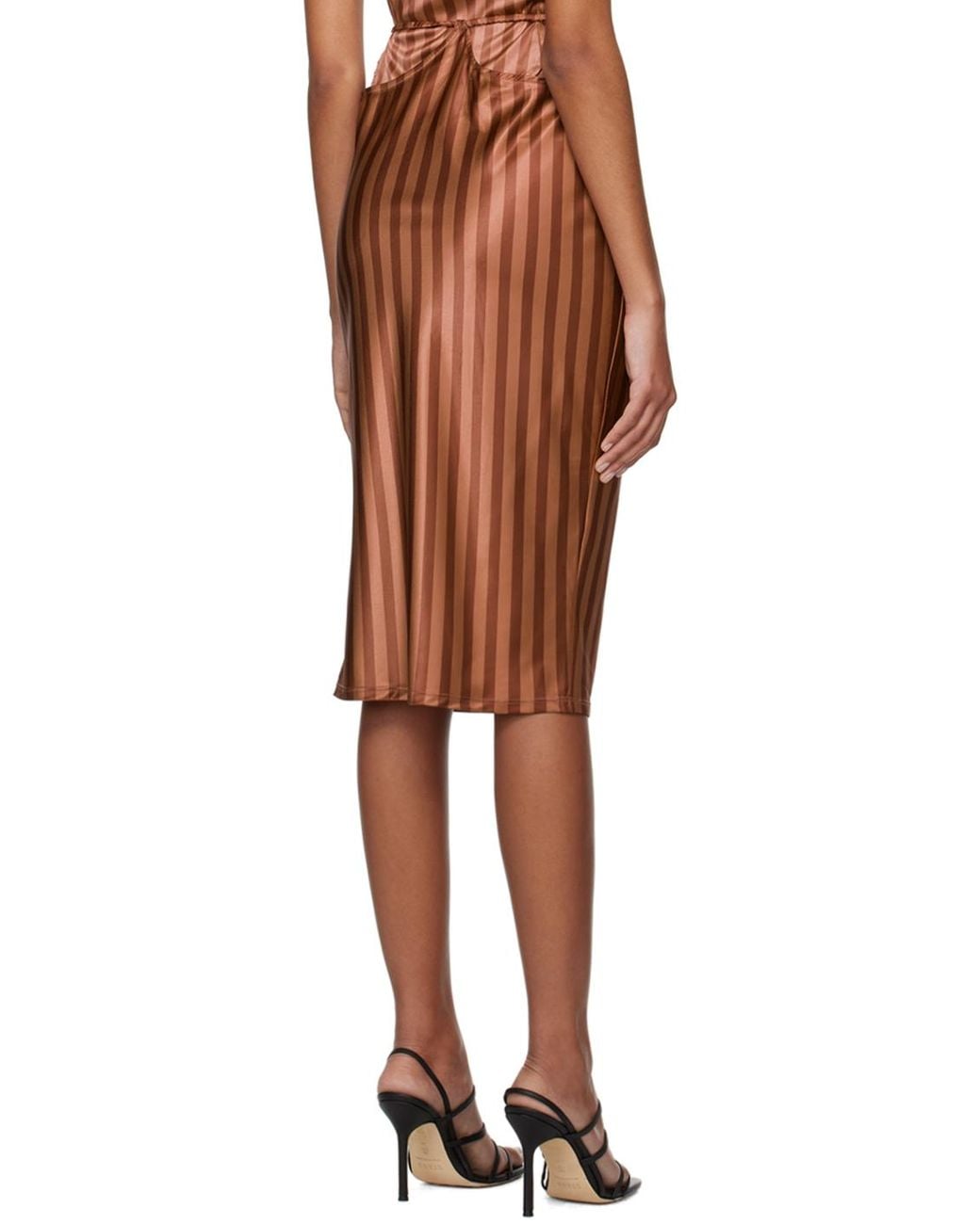 Miaou Black Ssense Work Capsule – Brown Verona Midi Skirt