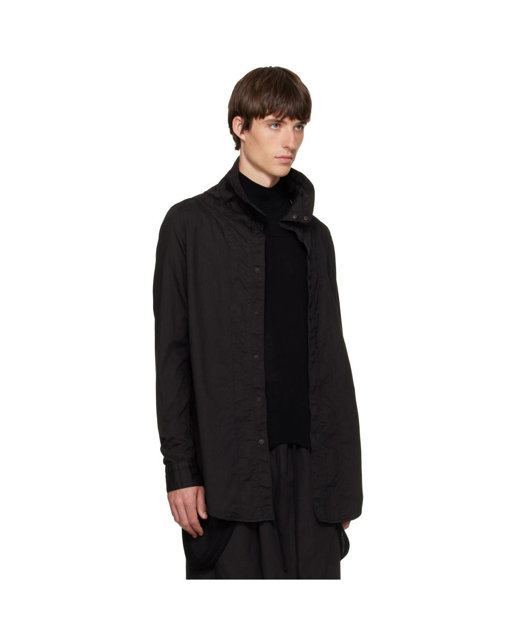 Julius Black Volcano Seamed Shirt for men