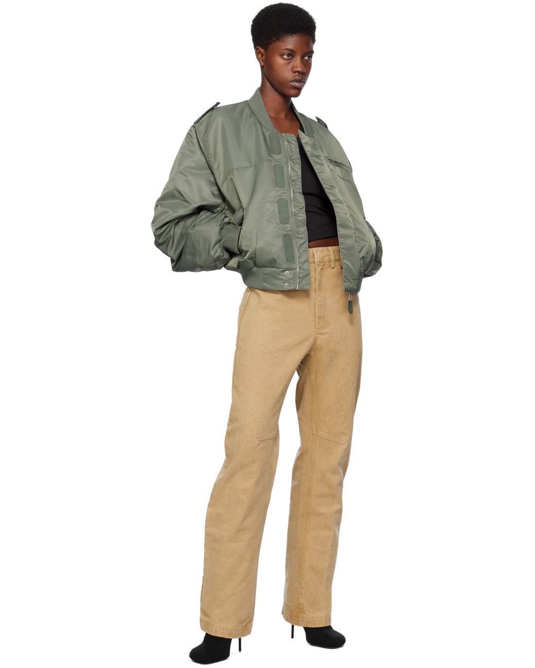Entire studios A-2 Bomber Jacket in Green | Lyst UK