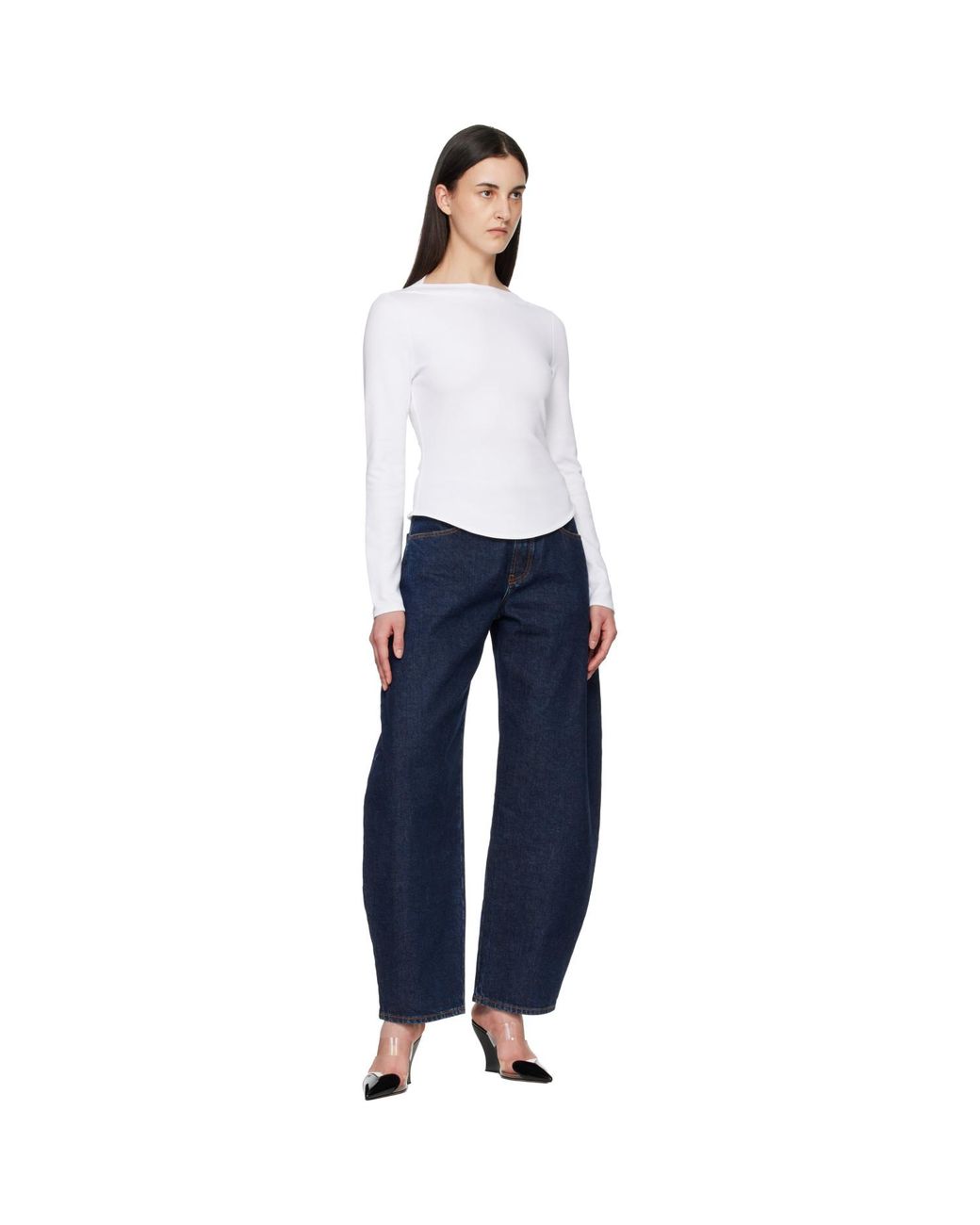 Alaïa White Cotton T-Shirt