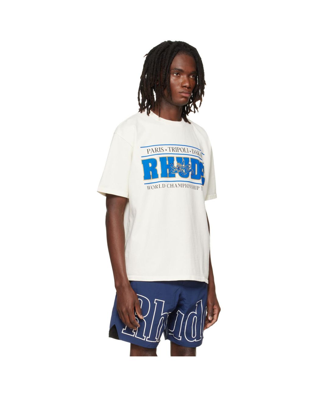 Rhude Blue Off- Chrono T-Shirt for men