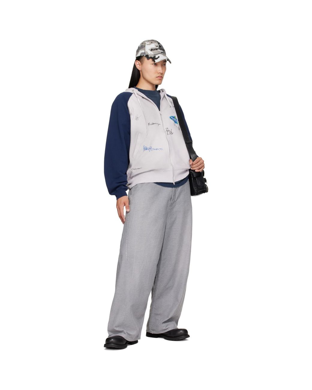 Balenciaga Gray Trompe L'Œil Jeans for men