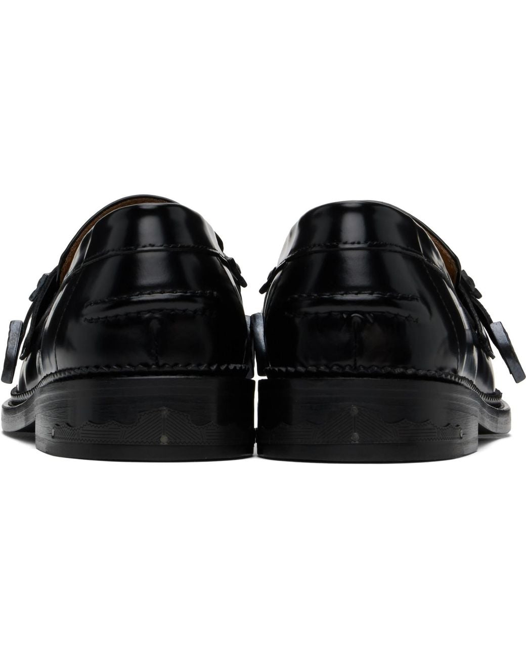 Toga Virilis Black Ssense Exclusive Leather Loafers for men