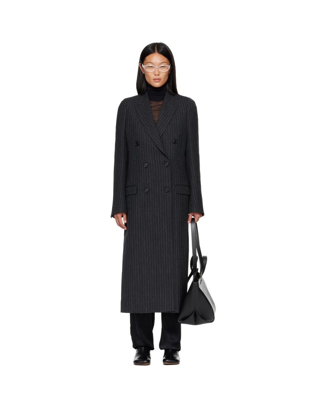 Maison Margiela Black Double Breasted Coat