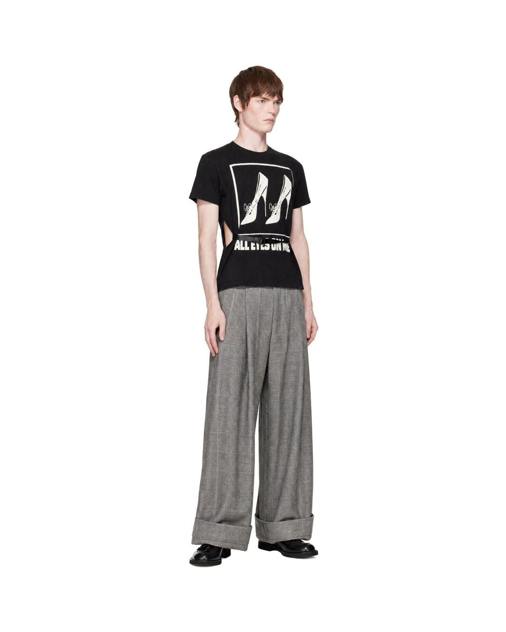 VAQUERA Black 'All Eyes On Me' Belted T-Shirt for men