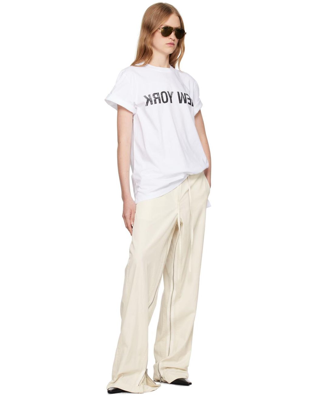 Helmut Lang ホワイト New York Seatbelt Tシャツ ホワイト | Lyst