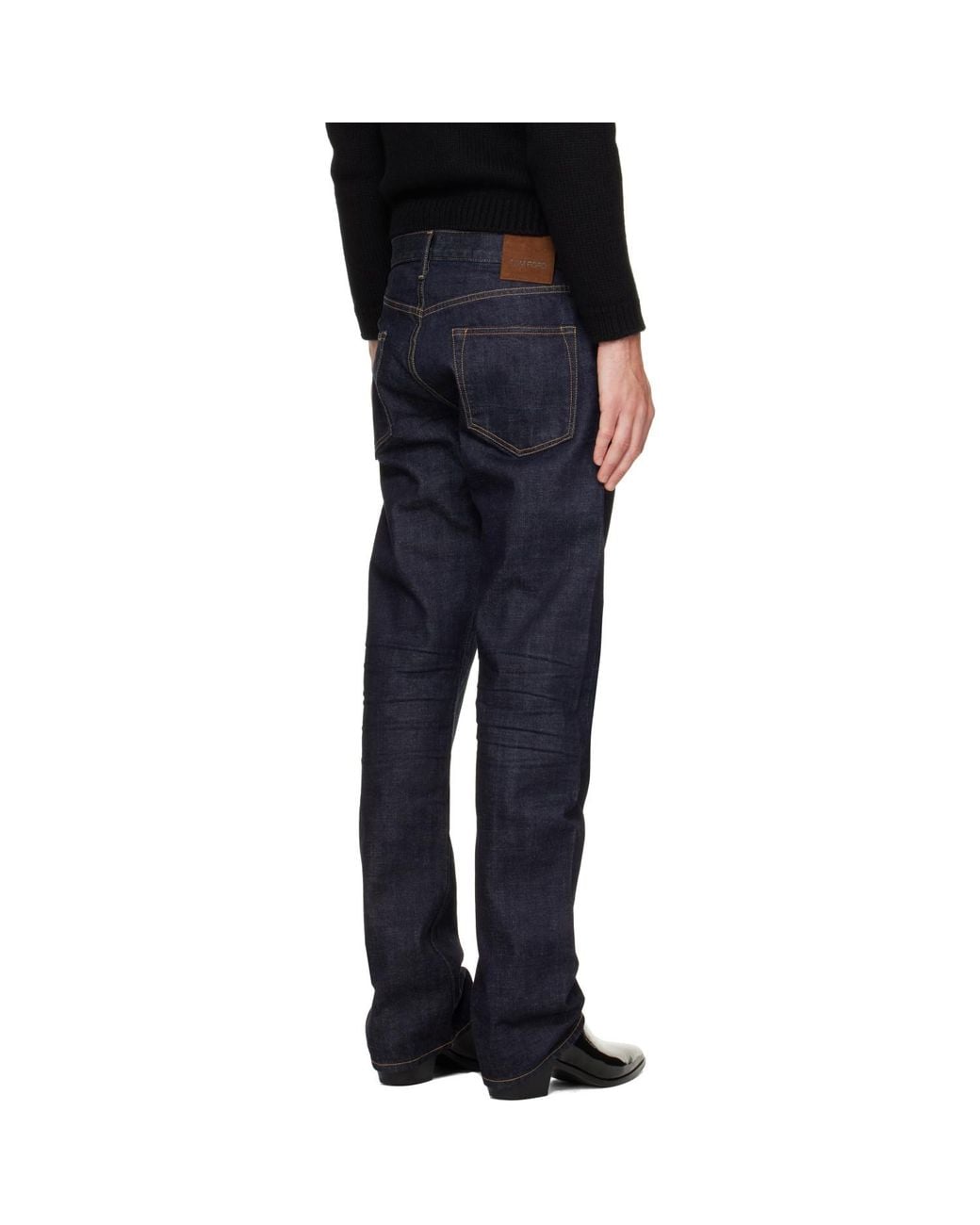 Tom Ford Black Selvedge 50's Straight Fit Jeans for men