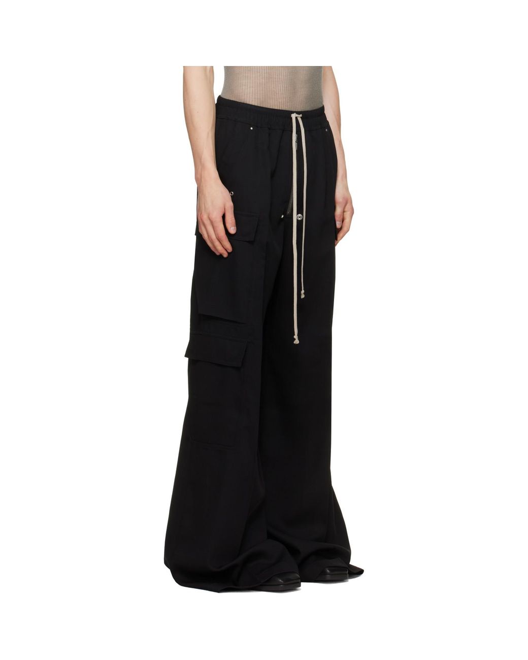 Rick Owens Black Tower Cargobelas Cargo Pants for men