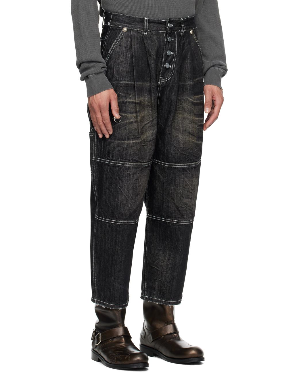 THUG CLUB Dickies Edition Double Knee Jeans in Black for Men | Lyst