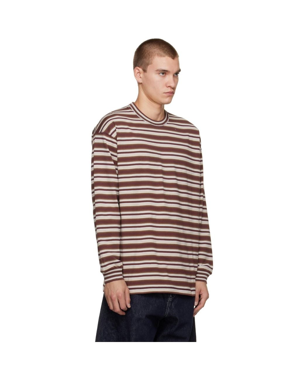 Comme des Garçons Red Cotton Jersey Stripe T-Shirt for men