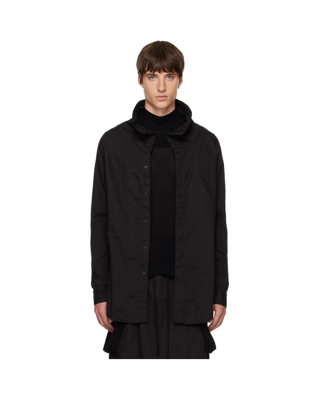 Julius Black Volcano Seamed Shirt for men