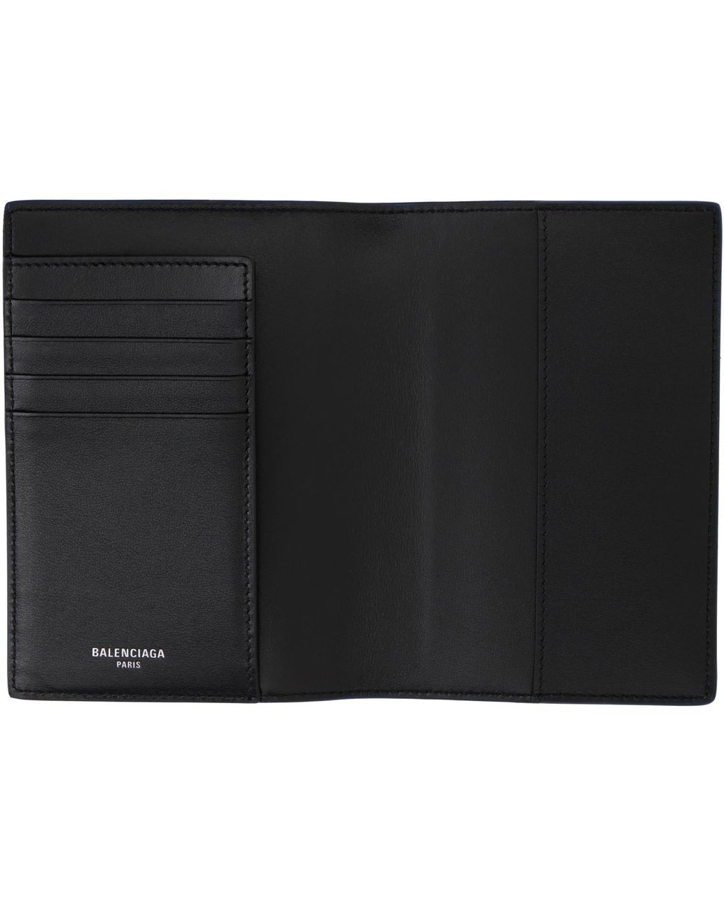 Balenciaga Blue Leather Passport Holder Wallet