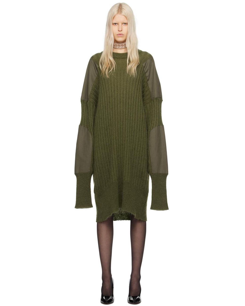 Robe midi de style militaire kaki VAQUERA en coloris Vert Lyst