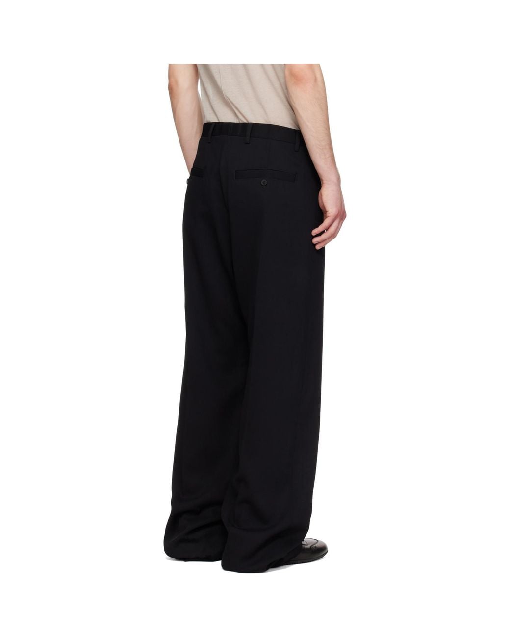 Rick Owens Black Temple Tailored Geth Trousers for men