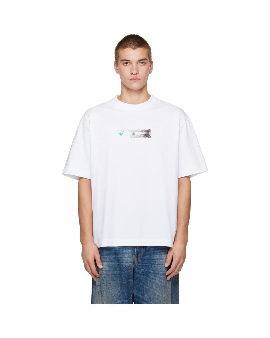 Off-White c/o Virgil Abloh White Inked Narciso Skate S/S T-Shirt for men
