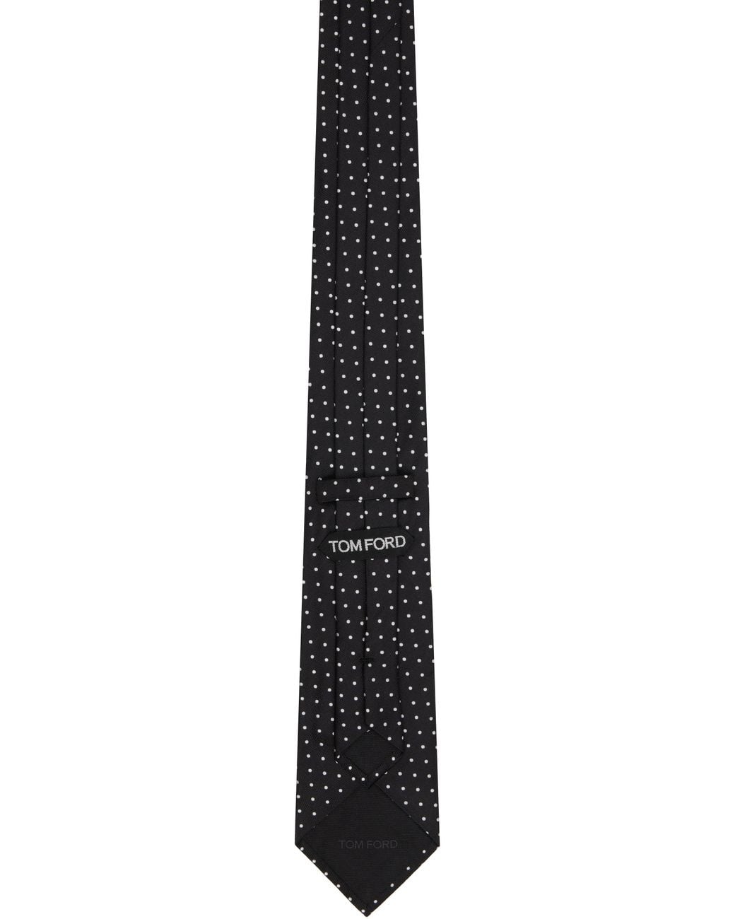 Tom Ford Black Micro Dot Weave Tie for men