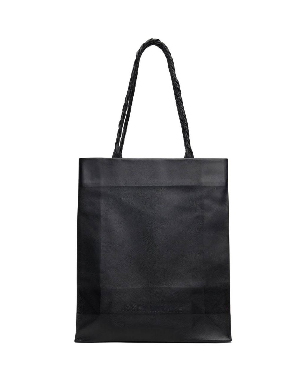 Issey Miyake Black 'Leather Paper' Bag
