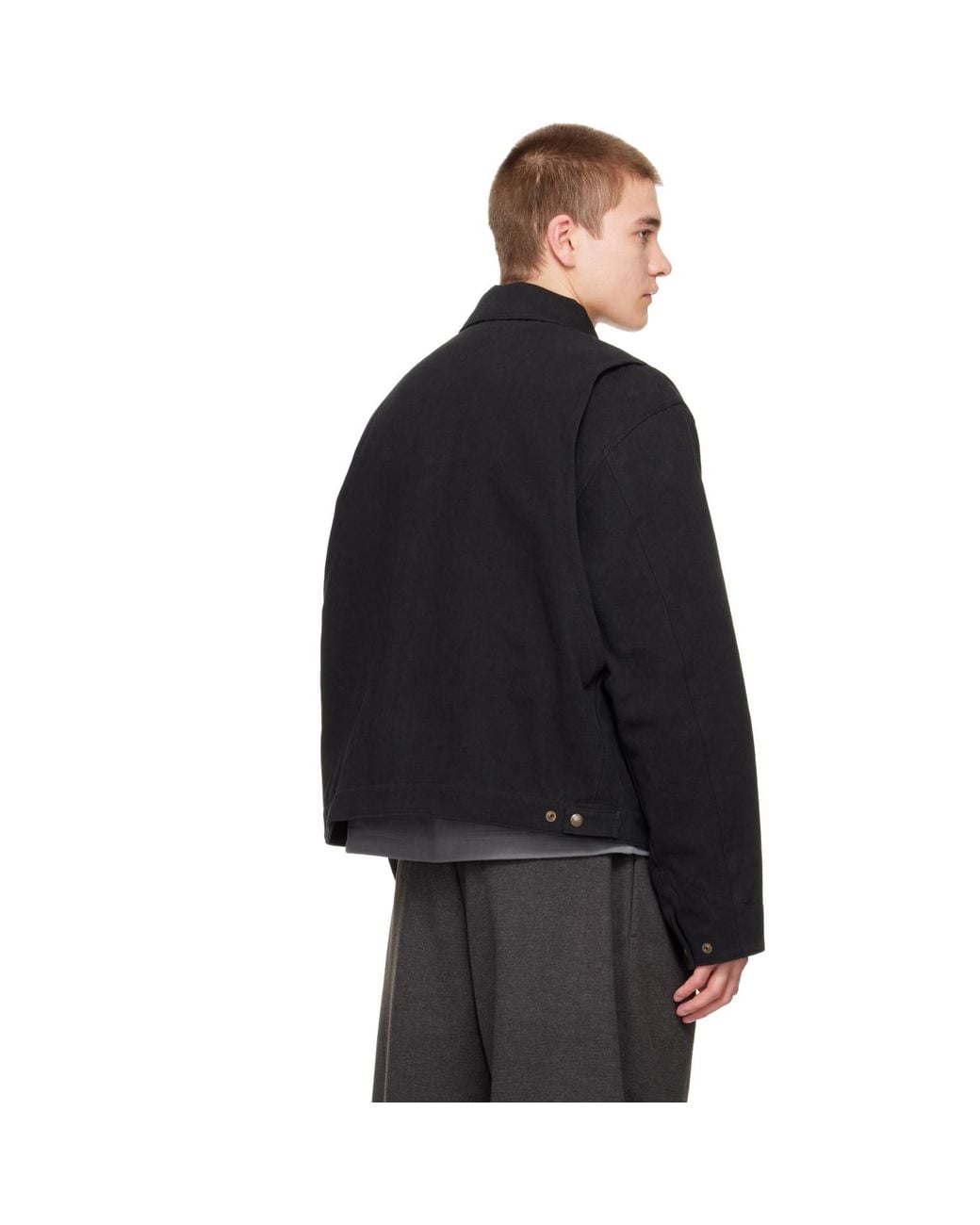 Seventh Black Worker Jacket for men