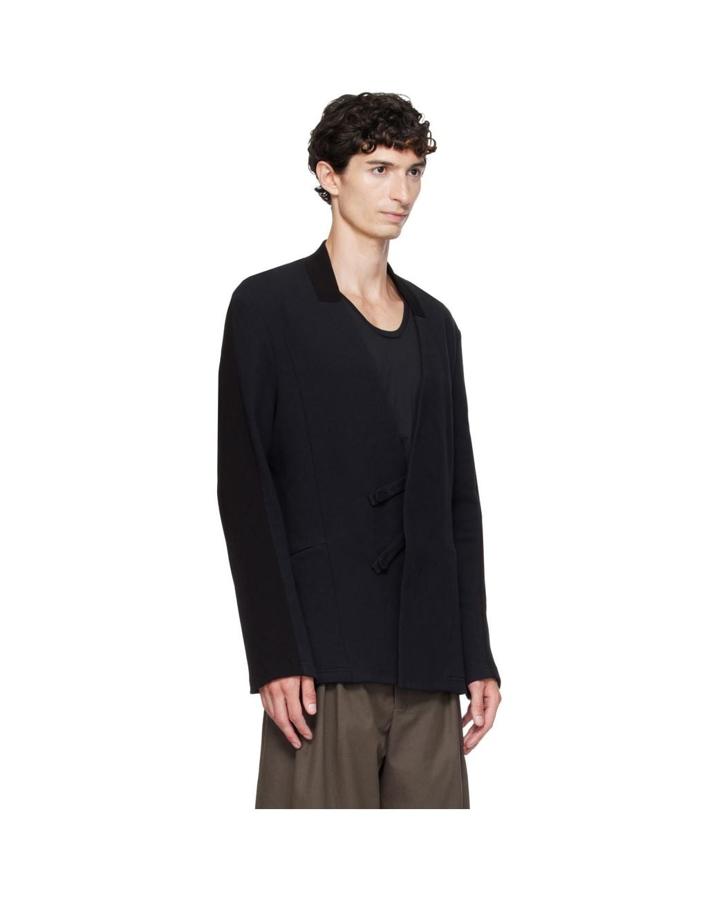 Kiko Kostadinov Black Koru Slim Blazer for men