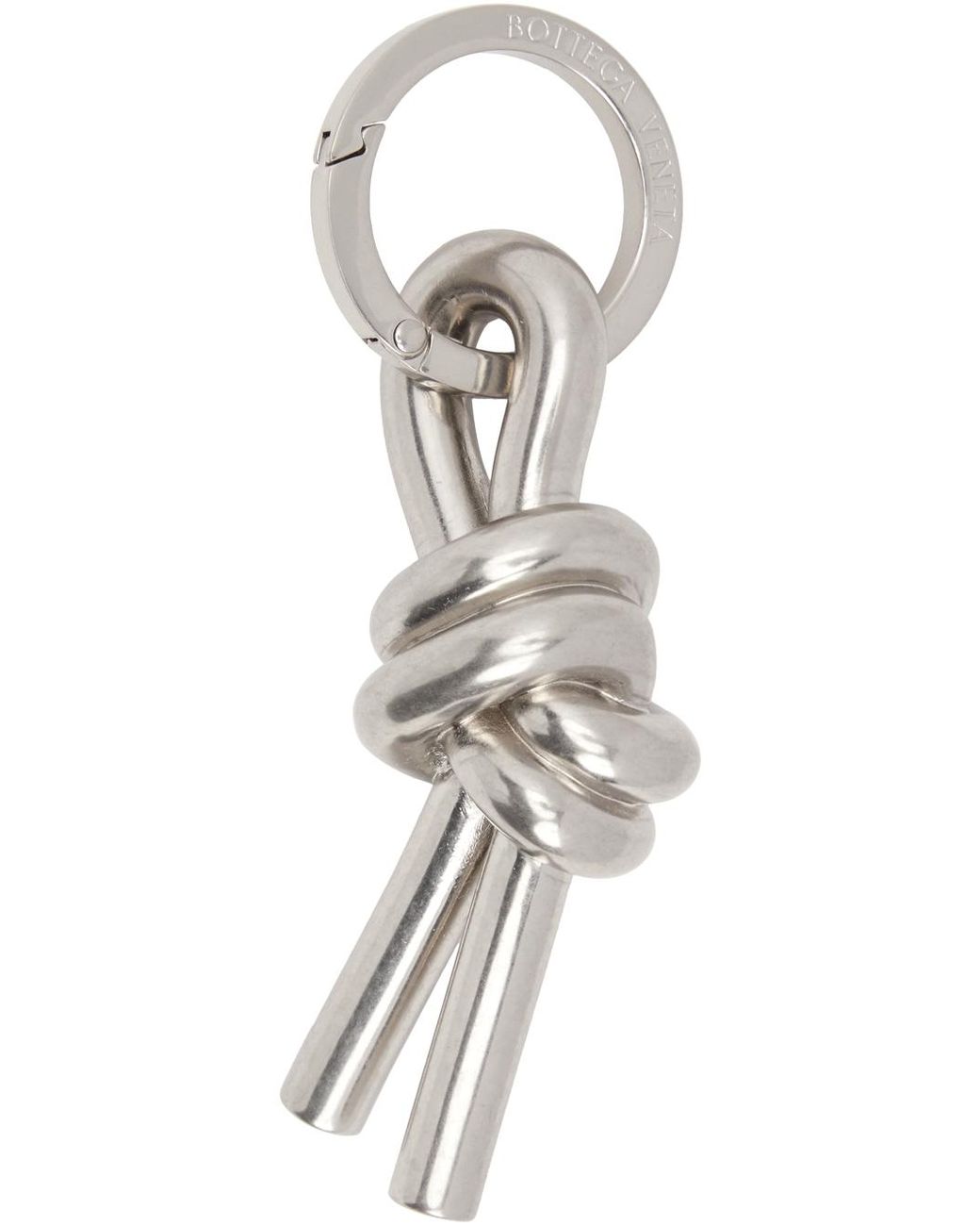 Bottega Veneta Silver Knot Keychain in Black for Men Lyst