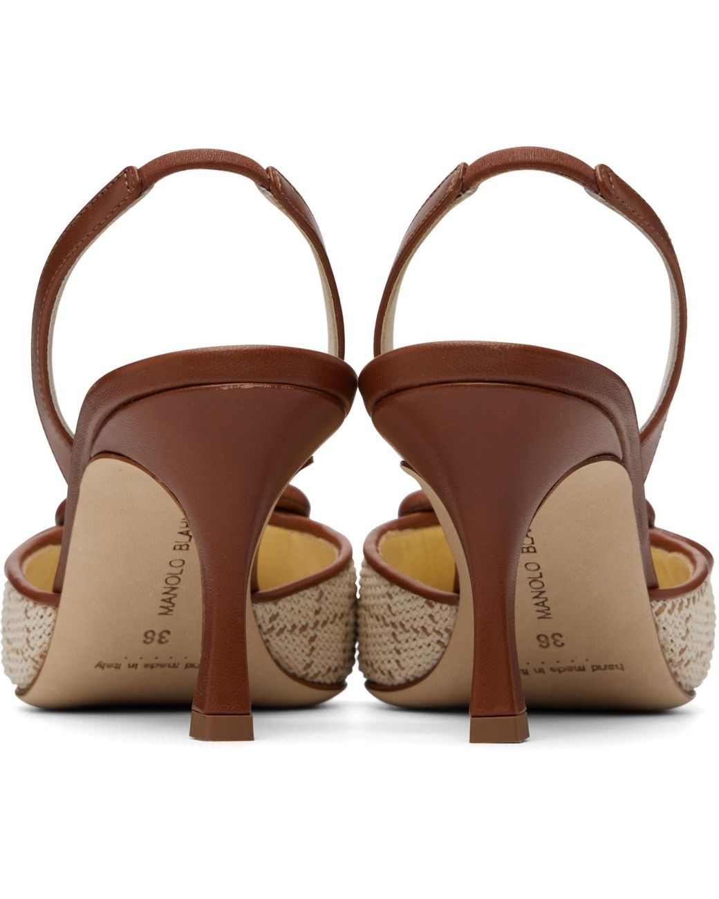 Manolo Blahnik Brown Mayslibi Heels