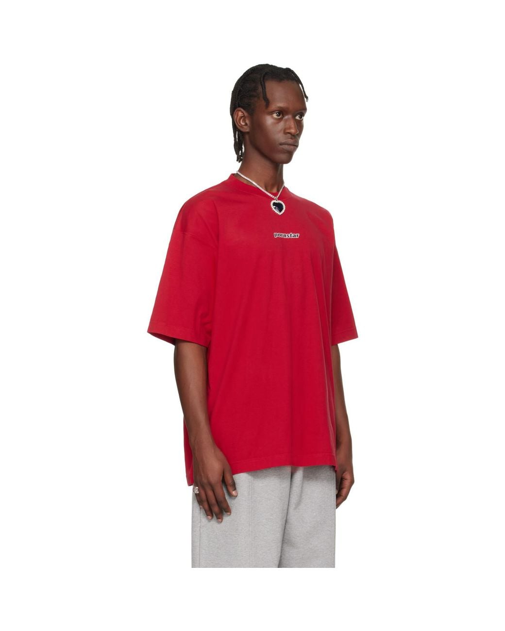Vetements Red 'Pornstar' T-Shirt for men