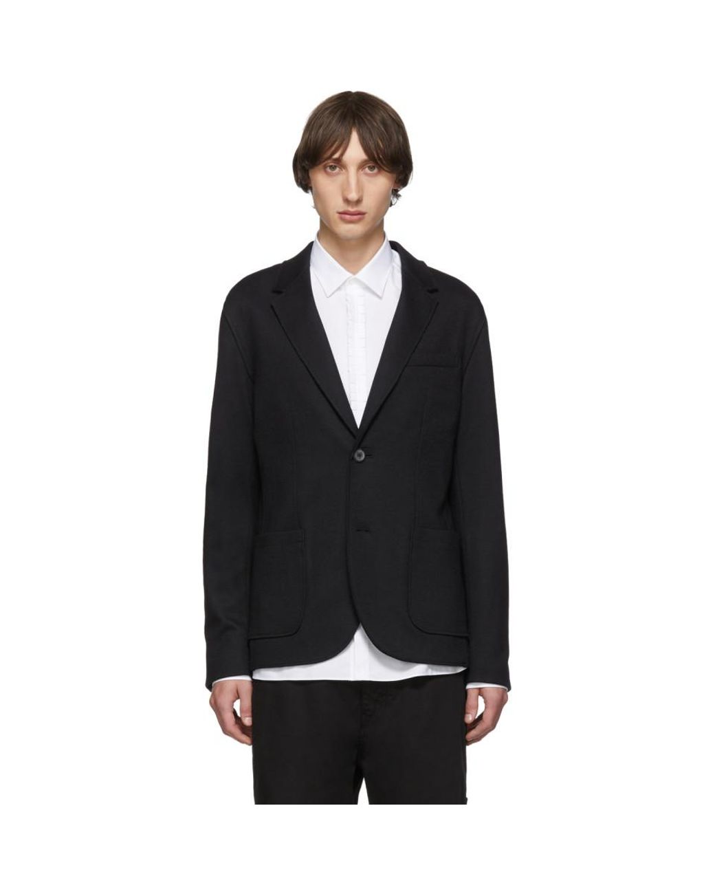 black jersey blazer