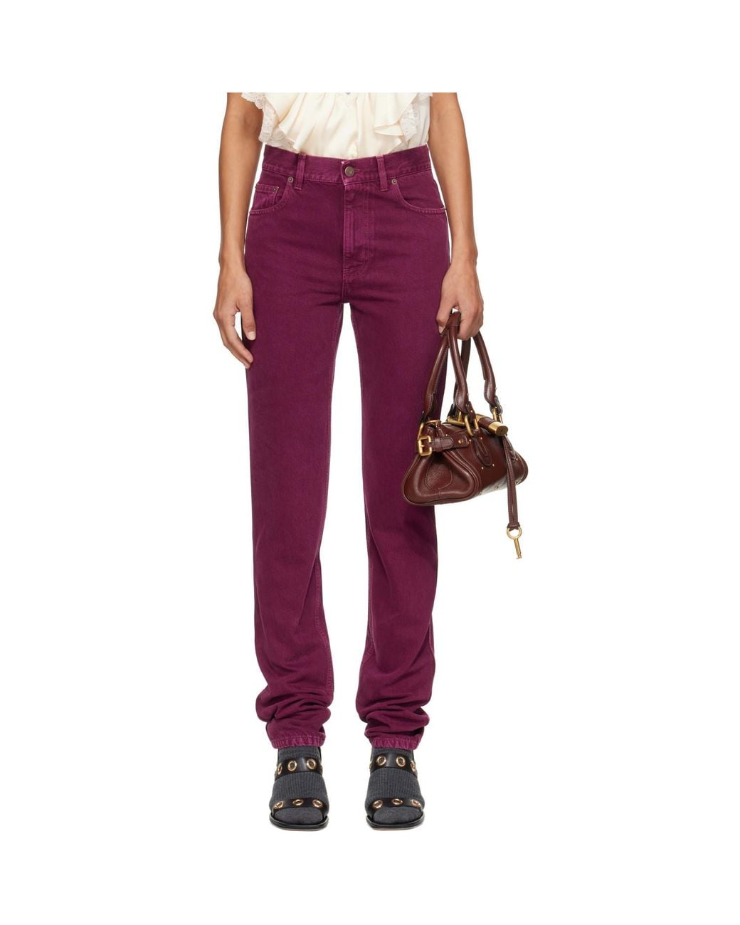 Chloé Purple Slim Denim Jeans