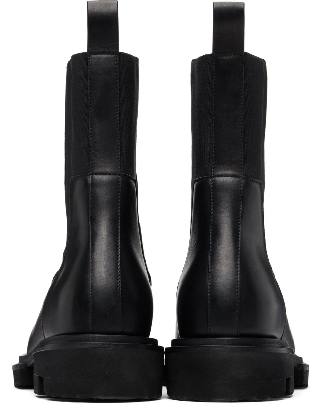 Rick Owens Black Temple Beatle Gabe Chelsea Boots for men