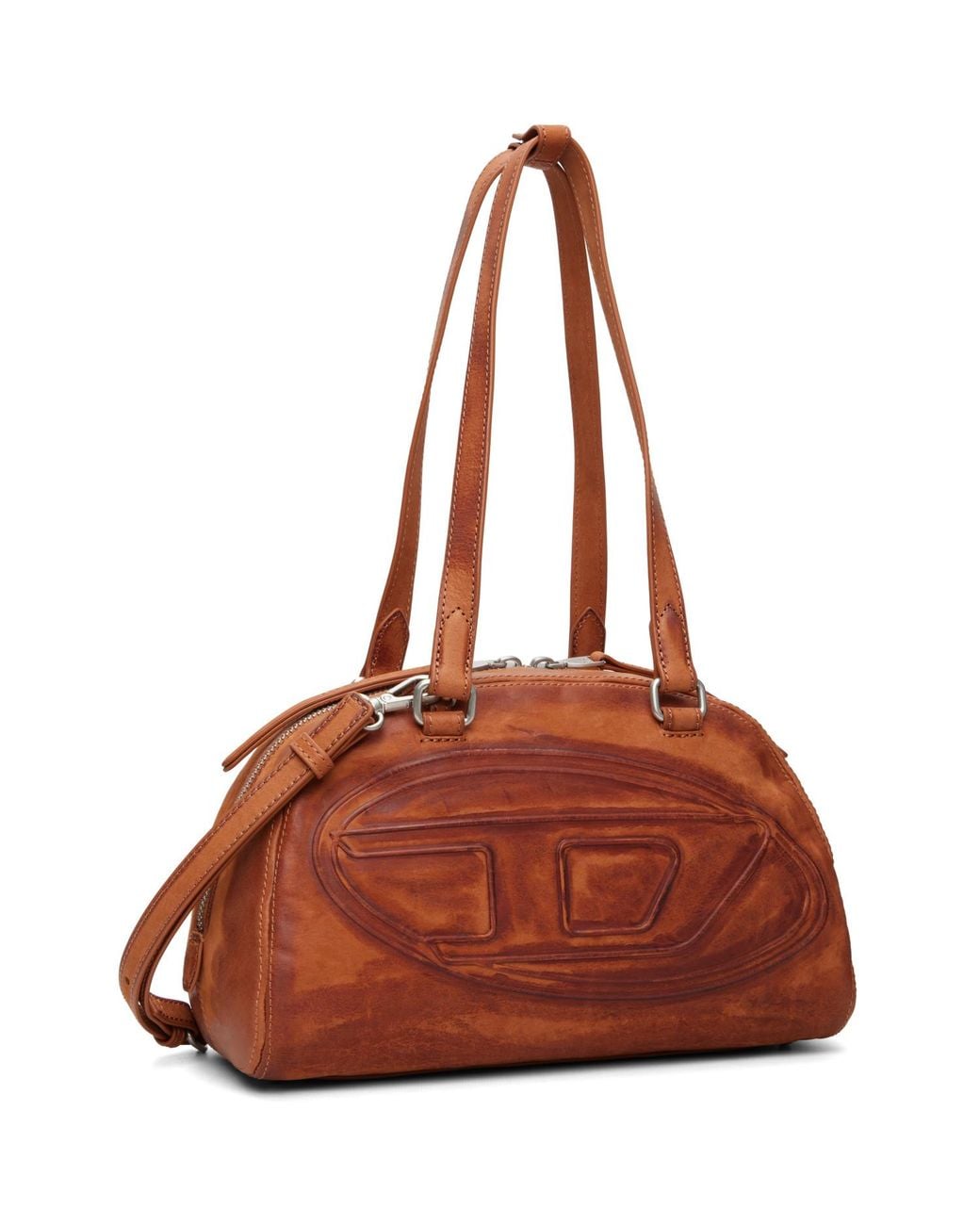DIESEL Brown 1Dr Dome Soft Shoulder Bag for men