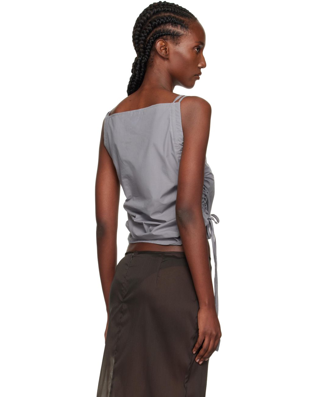 Baserange Pictorial Strap Top in Black | Lyst